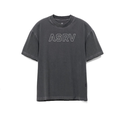 1208. Tech Essential™ Oversized Boxy Tee - Faded Grey "Outline"
