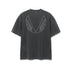1208. Tech Essential™ Oversized Boxy Tee - Faded Grey "Growth"