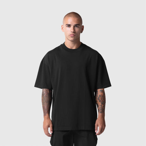 1208. Tech Essential™ Oversized Boxy Tee - Black