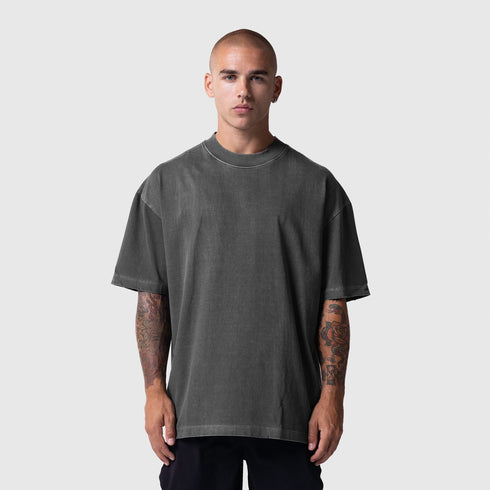 1208. Tech Essential™ Oversized Boxy Tee - Faded Grey
