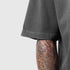 1208. Tech Essential™ Oversized Boxy Tee - Faded Grey "Growth"