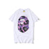 Bathing Ape T-Shirt Summer Purple Camouflage Print Casual Short Sleeve T-shirt