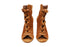 Women's Gianvito Rossi Brooklyn Peep-Toe Ankle Boots in Brown Suede