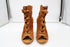 Women's Gianvito Rossi Brooklyn Peep-Toe Ankle Boots in Brown Suede