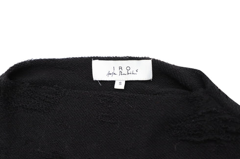 Women's Iro x Anja Rubik Iriza Distressed Dress in Black Cotton