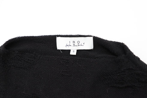 Women's Iro x Anja Rubik Iriza Distressed Dress in Black Cotton