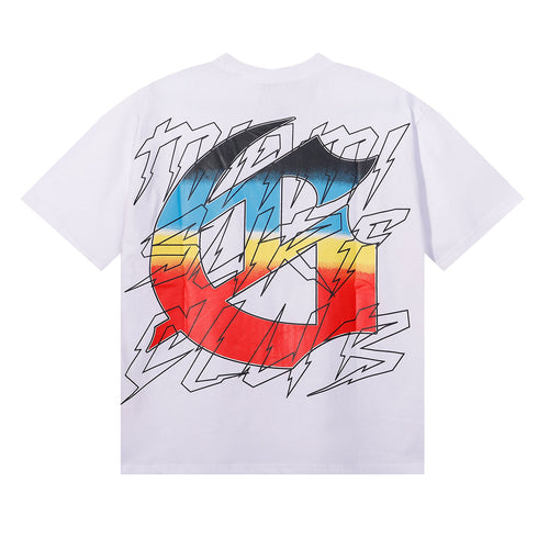 Godspeed T-shirts Beach Skull Surfboard Print Cotton Casual Short Sleeve Men and Women