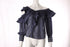 Women's Self-Portrait Plumetis Frilled Top in Blue Polyester