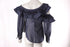 Women's Self-Portrait Plumetis Frilled Top in Blue Polyester