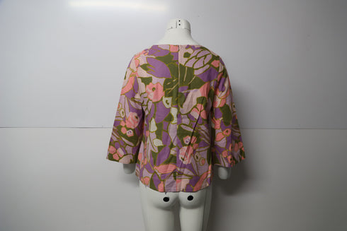 Women's Zimmerman Floral Blouse in Multicolor Linen