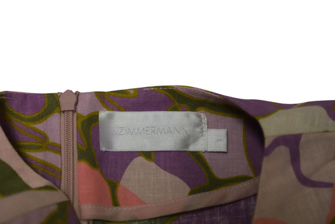 Women's Zimmerman Floral Blouse in Multicolor Linen