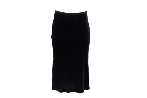 Women's Vince Midi Skirt in Navy Blue Velvet