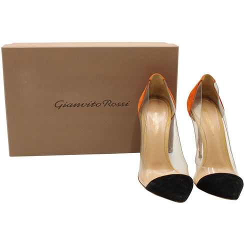 Women's Gianvito Rossi Plexi Heels in Multicolor PVC