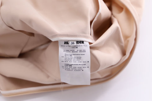 Women's Jil Sander Short Sleeves Midi Dress in Nude Polyester