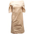 Women's Jil Sander Short Sleeves Midi Dress in Nude Polyester
