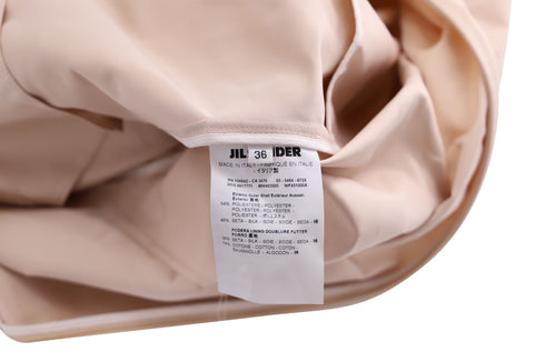 Women's Jil Sander Short Sleeves Midi Dress in Nude Polyester