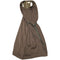 Women's Helmut Lang Asymmetric Belted Crepe Dress in Brown Polyester
