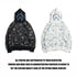 Bathing Ape Hoodie Starry Sky Sweater Black and White Starry Sky Blue Shark Hat Printed Casual Hooded Sweater