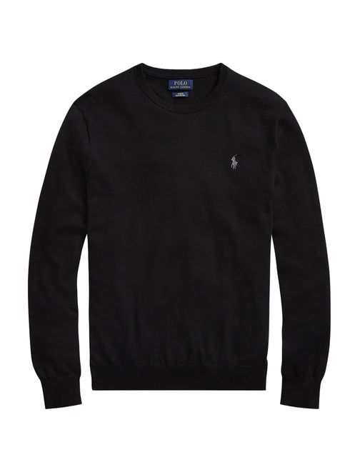 RALPH LAUREN Slim Fit Cotton Jumper Polo Black