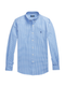 RALPH LAUREN Slim Fit Check Stretch Poplin Shirt Blue/White Check