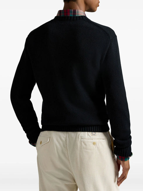 RALPH LAUREN Polo Bear Embroidered Sweater Black