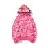 Bathing Ape Hoodie Blue Jellyfish Ghost Fire Camouflage Shark Sweater Hooded Coat Casual Fashion Brand Zip Hoodie