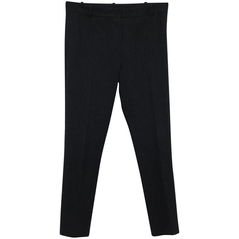 Women's Joseph Gab Stretch Pinstripe Trousers in Black Viscose