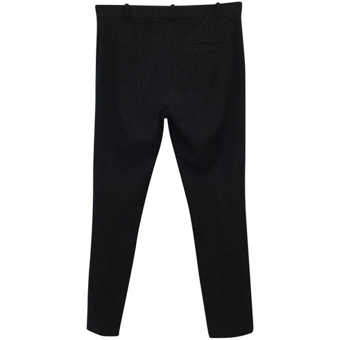 Women's Joseph Gab Stretch Pinstripe Trousers in Black Viscose