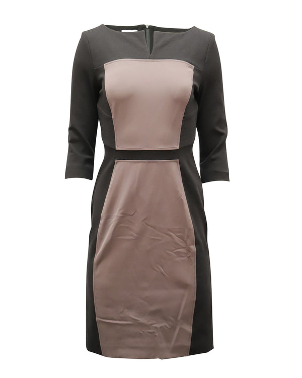 Women's Escada 3/4 Sleeve Dress in Black Polyester