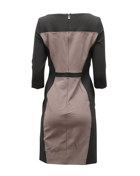 Women's Escada 3/4 Sleeve Dress in Black Polyester