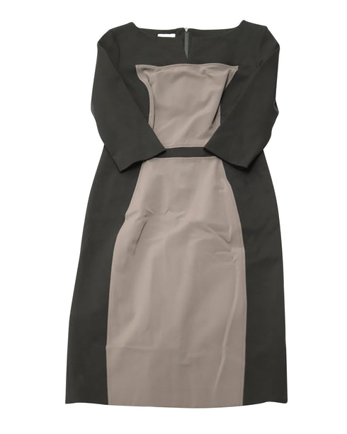 Women's Escada 3/4 Sleeve Dress in Black Polyester