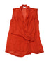 Women's Helmut Lang Surplice Blouse in Orange Silk
