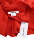 Women's Helmut Lang Surplice Blouse in Orange Silk