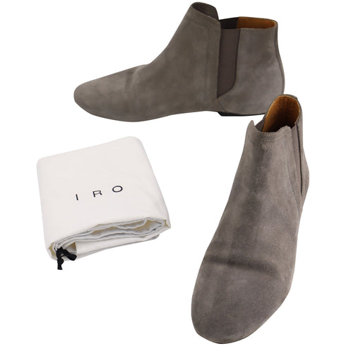 Women's IRO Ankle Booties in Grey Suede