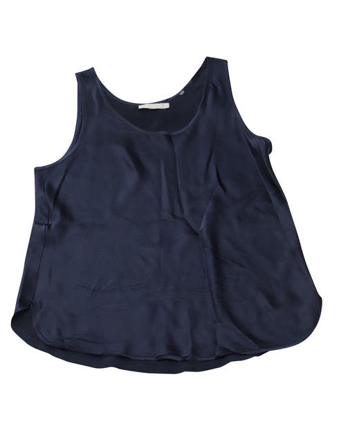Women's Vince Tank Top in Navy Blue Silk