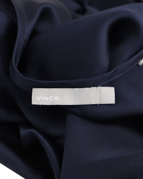 Women's Vince Tank Top in Navy Blue Silk