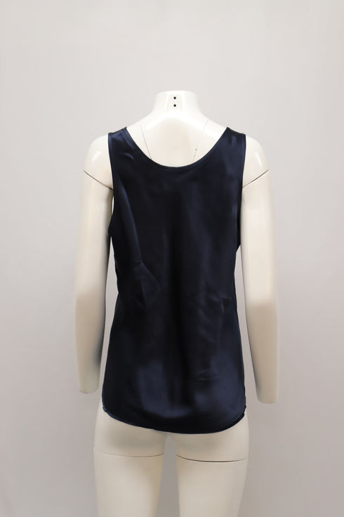 Women's Vince Tank Top in Navy Blue Silk