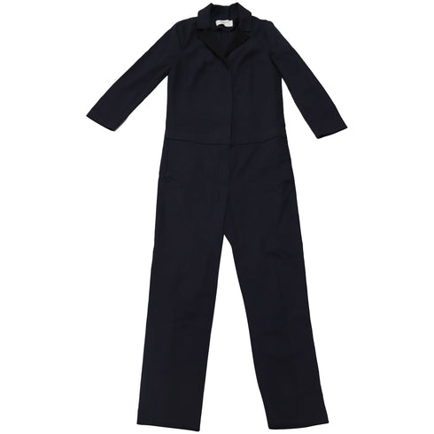 Women's ba&sh Serri Jumpsuit in Navy Blue Cotton