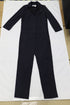 Women's ba&sh Serri Jumpsuit in Navy Blue Cotton