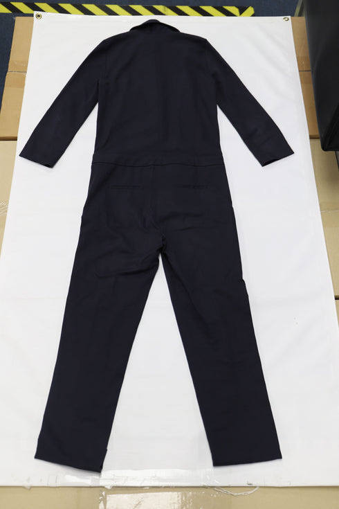 Women's ba&sh Serri Jumpsuit in Navy Blue Cotton