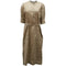 Women's Joseph Barker Pinstripe Midi Shirt Dress in Beige Cotton