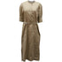 Women's Joseph Barker Pinstripe Midi Shirt Dress in Beige Cotton