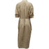 Women's Joseph Barker Pinstripe Midi Shirt Dress in Beige Cotton