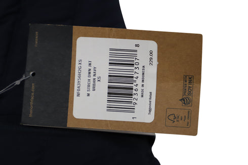 Men's The North Face Stretch Goose-Down Quilted Water Repellant Jacket in Black Nylon