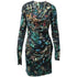 Women's Peter Pilotto Geometric Print Ruched Dress in Multicolor Silk