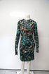 Women's Peter Pilotto Geometric Print Ruched Dress in Multicolor Silk
