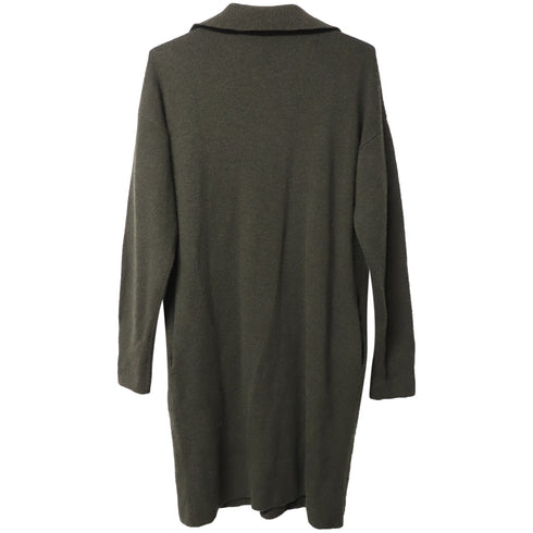 Women's Joseph Oversized Knit Dress in Dark Green Wool