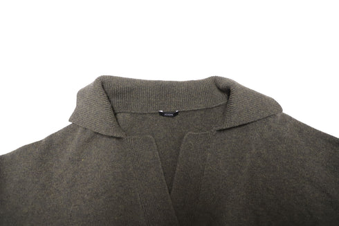 Women's Joseph Oversized Knit Dress in Dark Green Wool