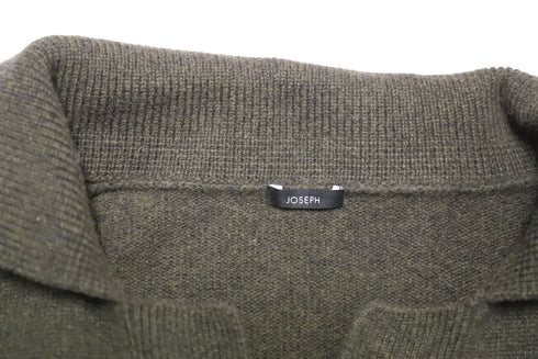 Women's Joseph Oversized Knit Dress in Dark Green Wool