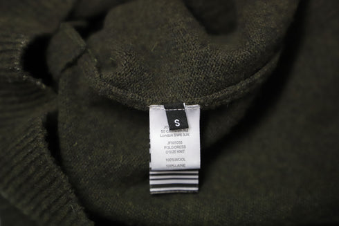 Women's Joseph Oversized Knit Dress in Dark Green Wool